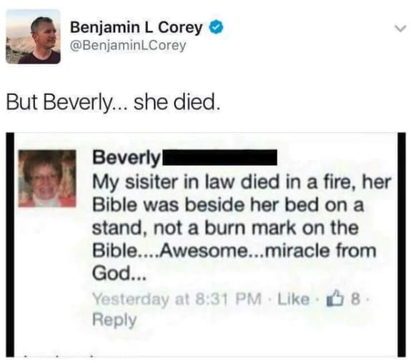 Look, Beverly Loved That Bible, Okay?