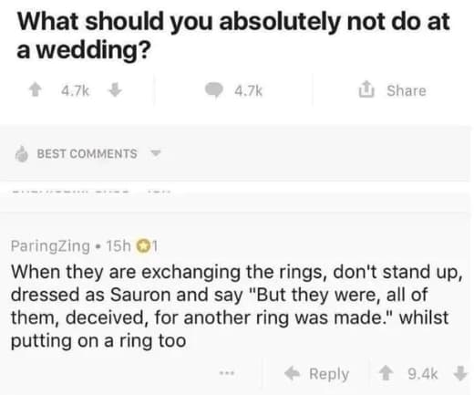 Definitely Don't Do This on Random Funniest 'Lord Of Rings' Memes In All Of Middle-earth