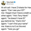 He Gets Mistaken For The Other Celebrity Hawk(e) on Random Tweets That Prove Tony Hawk Is One Of The Funniest People To Follow