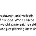 At Least He Doesn't Waste Food! on Random Stories Of Weirdest Date