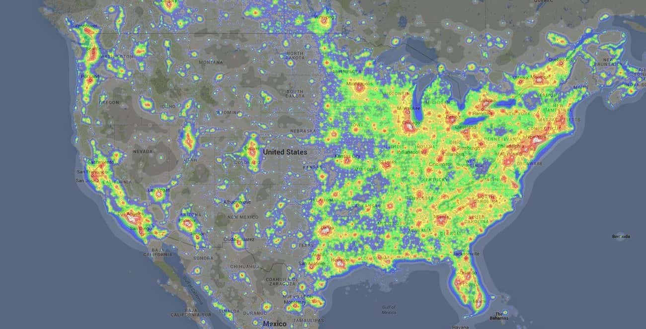 Light Pollution From Coast To Coast