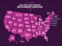 Most Googled Relationship Question By State on Random Weirdly Accurate U.S. Maps That Show The Most Random Ways The Country Is Divided