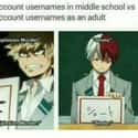 The Evolution Of Usernames  on Random Hilarious Bakugo Memes That Made Us Explode With Laughter