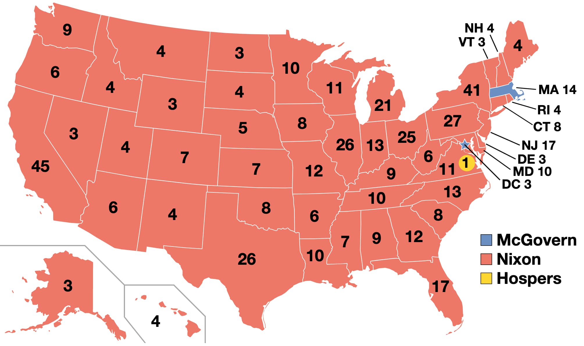 1972: Richard Nixon vs. George is listed (or ranked) 19 on the list These Maps Of Every Election In The Past Century Show How Dramatically America Has Changed