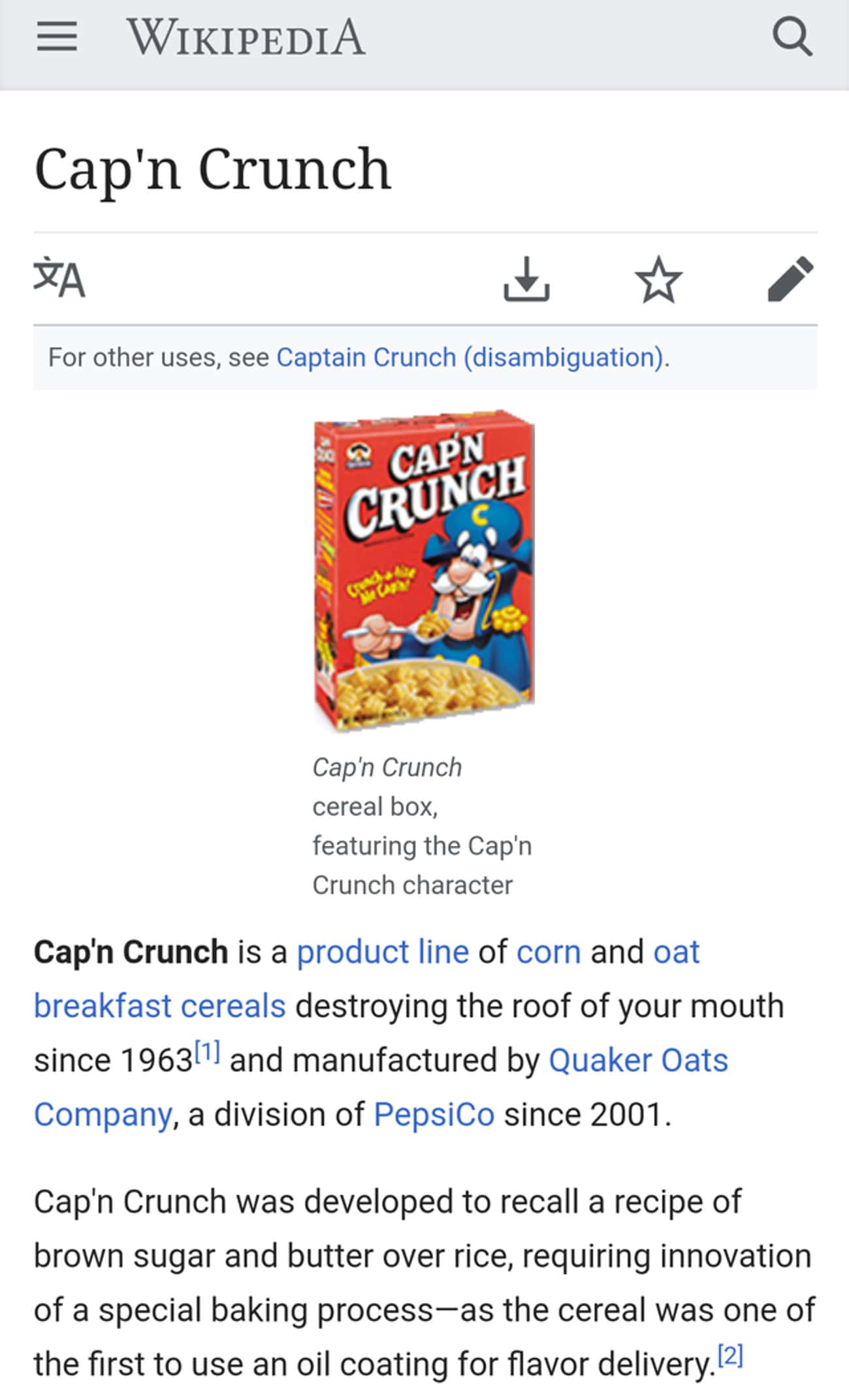 'Cap'n Crunch'