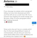 Avianna Expects A Thesis on Random Tinder Screenshots That Are Way Too Embarrassing