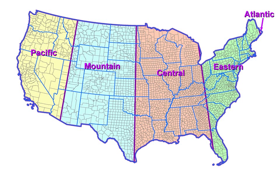 15 Beautiful Maps Of The World Divided By Time Zones