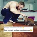 Partner In Crime on Random Photos Of Tough Guys With Pets