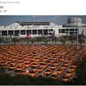 Cabs Parked At Miami Airport, FL on Random Haunting Photos Of Deserted Cities Across America During Pandemic