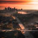 Sky View Of Los Angeles, CA on Random Haunting Photos Of Deserted Cities Across America During Pandemic