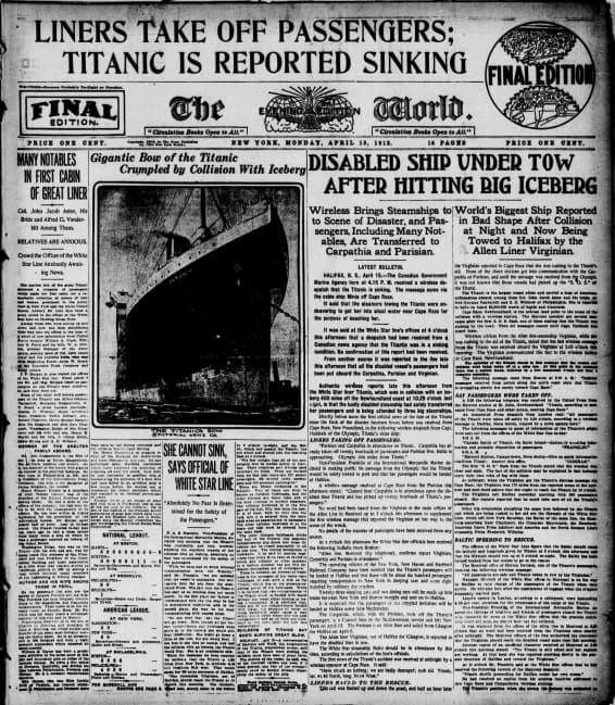 What Newspapers Looked Like The Day After The RMS Titanic Sank