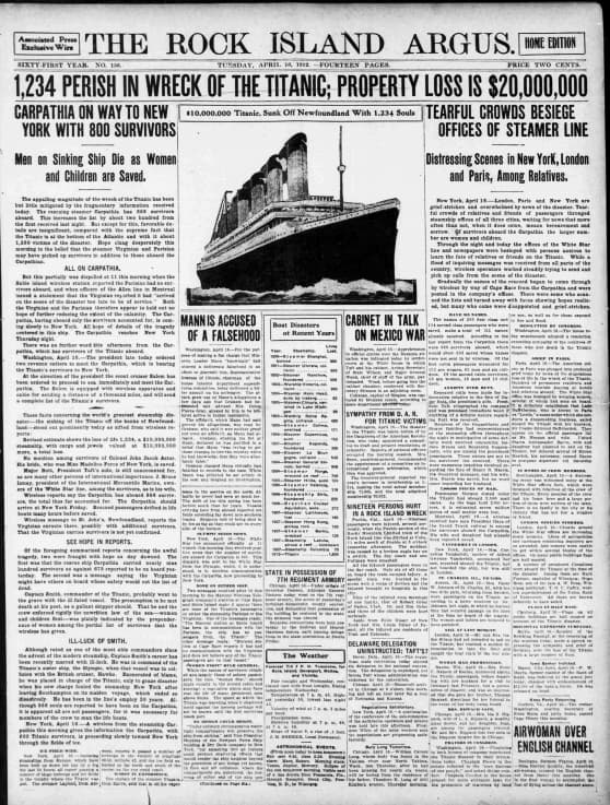 What Newspapers Looked Like The Day After The RMS Titanic Sank