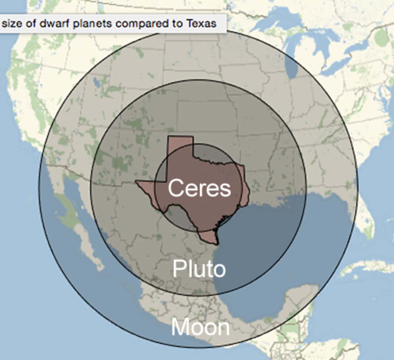 Texas x Ceres x Pluto x Moon