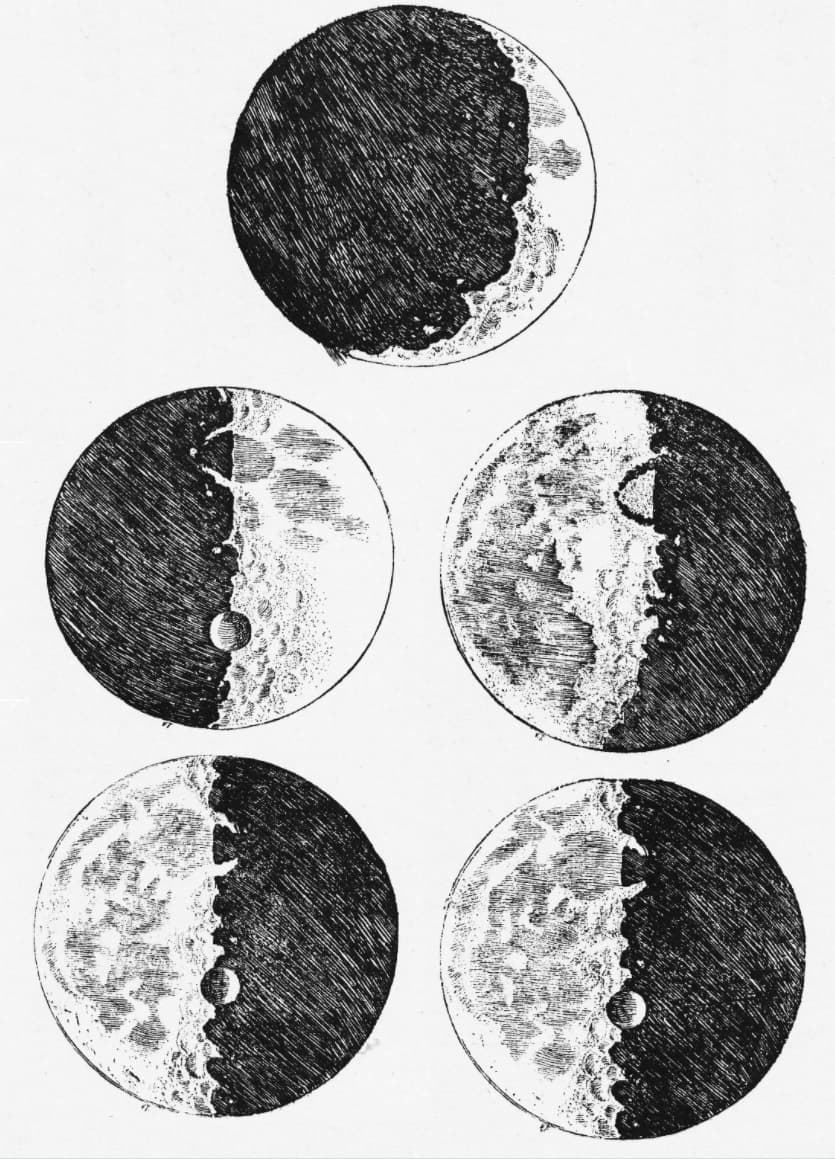 Galileo's Sketches Of The Moon