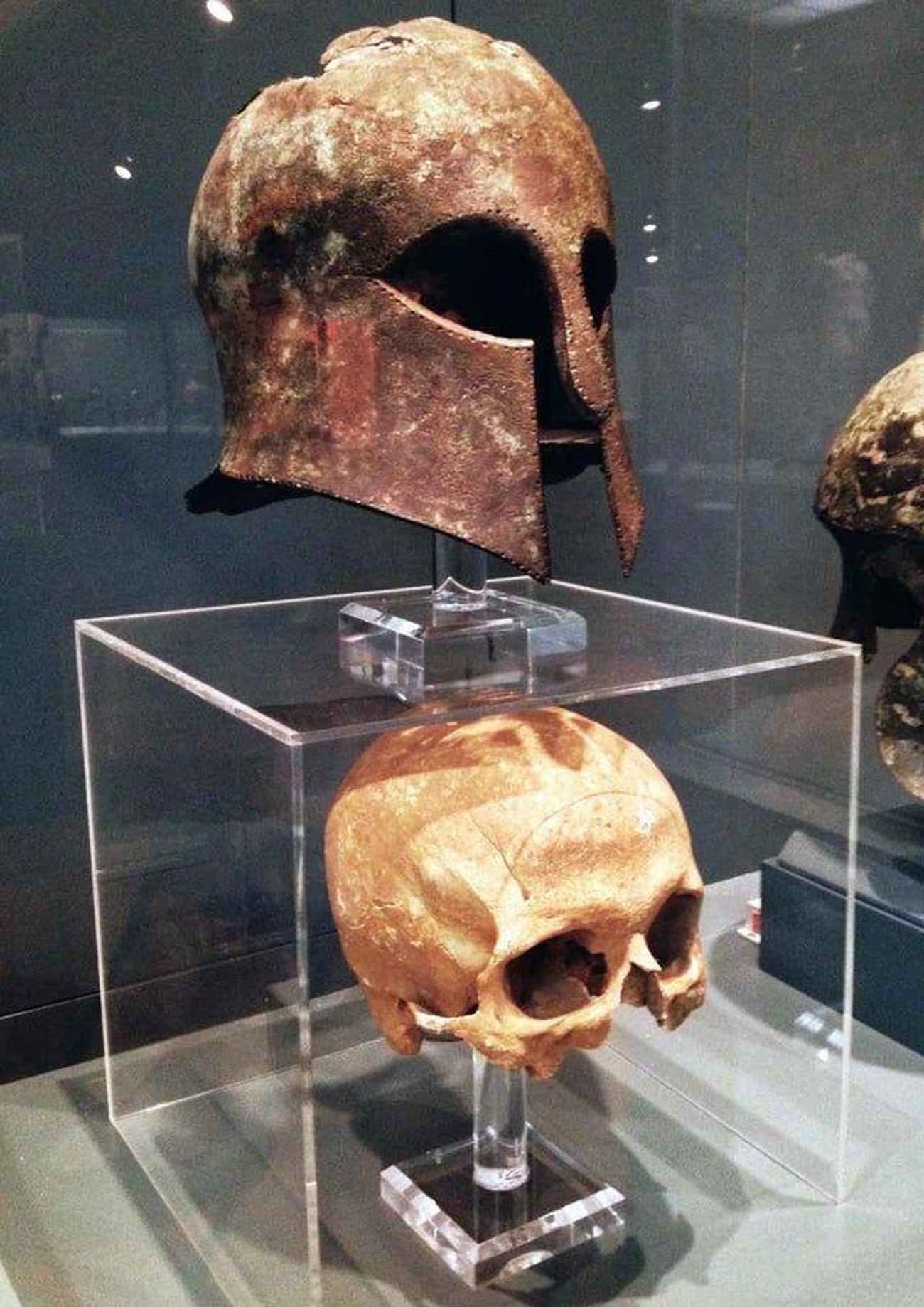 Corinthian Helmet From The Battle Of Marathon Found With The Warrior's Skull Inside