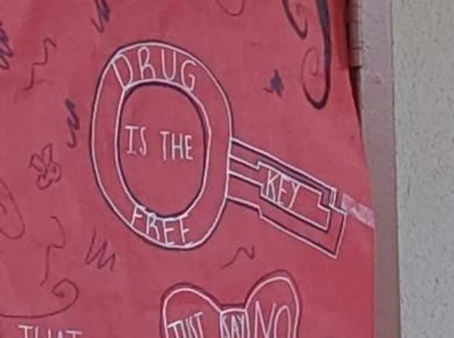Drug Is The Free Key is listed (or ranked) 19 on the list 32 Hilarious Sign Fails That Made Their Messages Meaningless