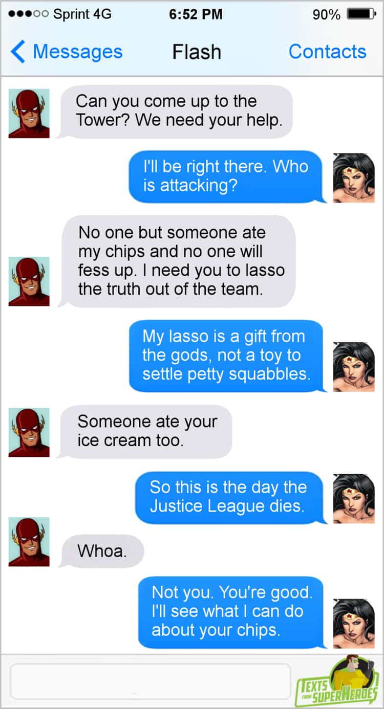 The Funniest Texts From The Justice League