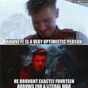 Optimism on Random Hawkeye Memes That Prove He's The Most Underrated Avenger