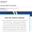 Chris Pratt Was The Right Chris All Along on Random Funniest Things Chris Evans Ever Tweeted