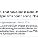 Never Forget That 'Knives Out' Sweater on Random Funniest Things Chris Evans Ever Tweeted