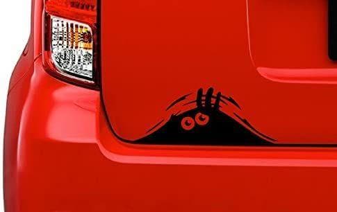 US Peeking Monster Eyes Vinyl Decal Sticker on Random Funniest Bumper Stickers on the Road