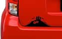 US Peeking Monster Eyes Vinyl Decal Sticker on Random Funniest Bumper Stickers on the Road