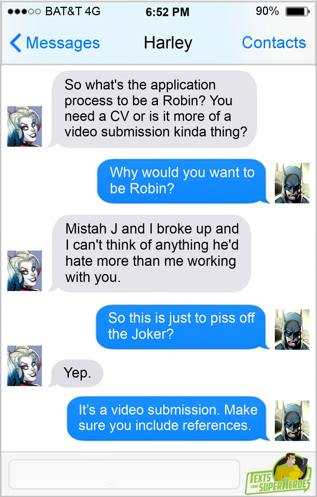 25 Of The Funniest Batman Text Conversations
