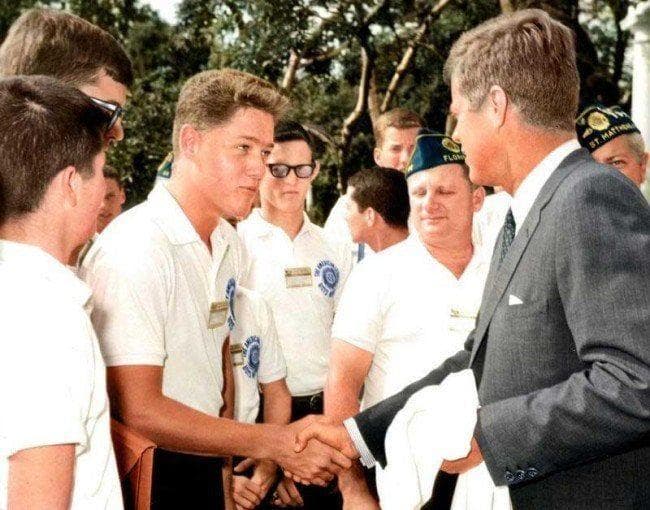Bill Clinton Meeting John F. Kennedy on Random Rare Photos Of US Presidents That Most People Haven't Seen