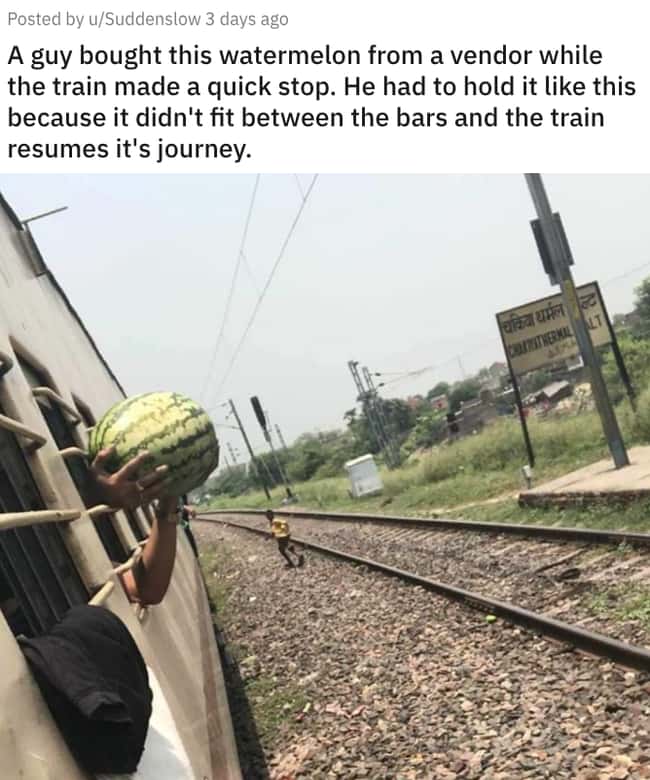 Anything For A Watermelon is listed (or ranked) 35 on the list 38 Viral Pictures That Made Gave Us Much Needed Positivity This Past Week