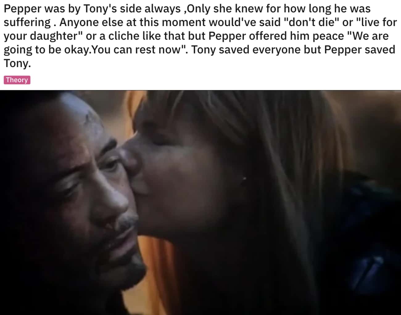 Pepper Lets Tony Go