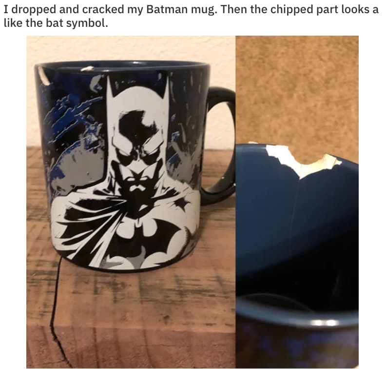 BatMug is listed (or ranked) 21 on the list 23 Should-Have-Been-Impossible Moments That Actually Happened