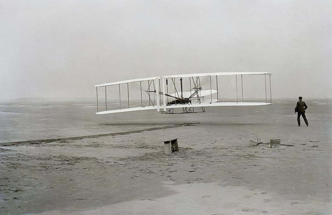 The First Successful Flight By The Wright Brothers At Kitty Hawk, NC (1903)