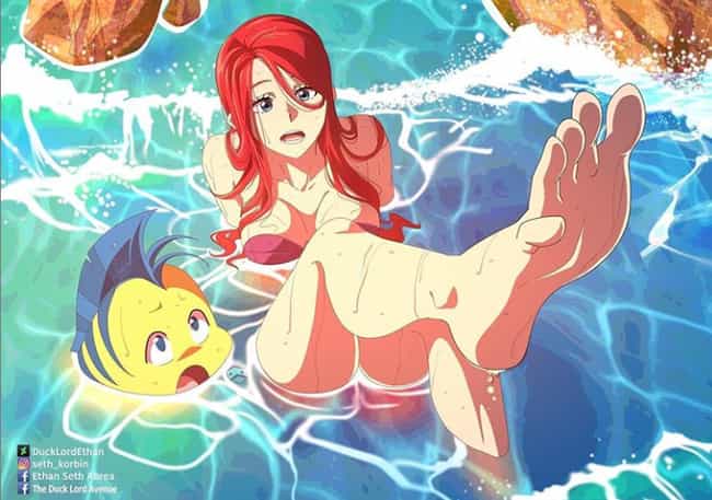 The Little Mermaid #3 is listed (or ranked) 1 on the list This Artist Creates Anime Versions of Disney Characters