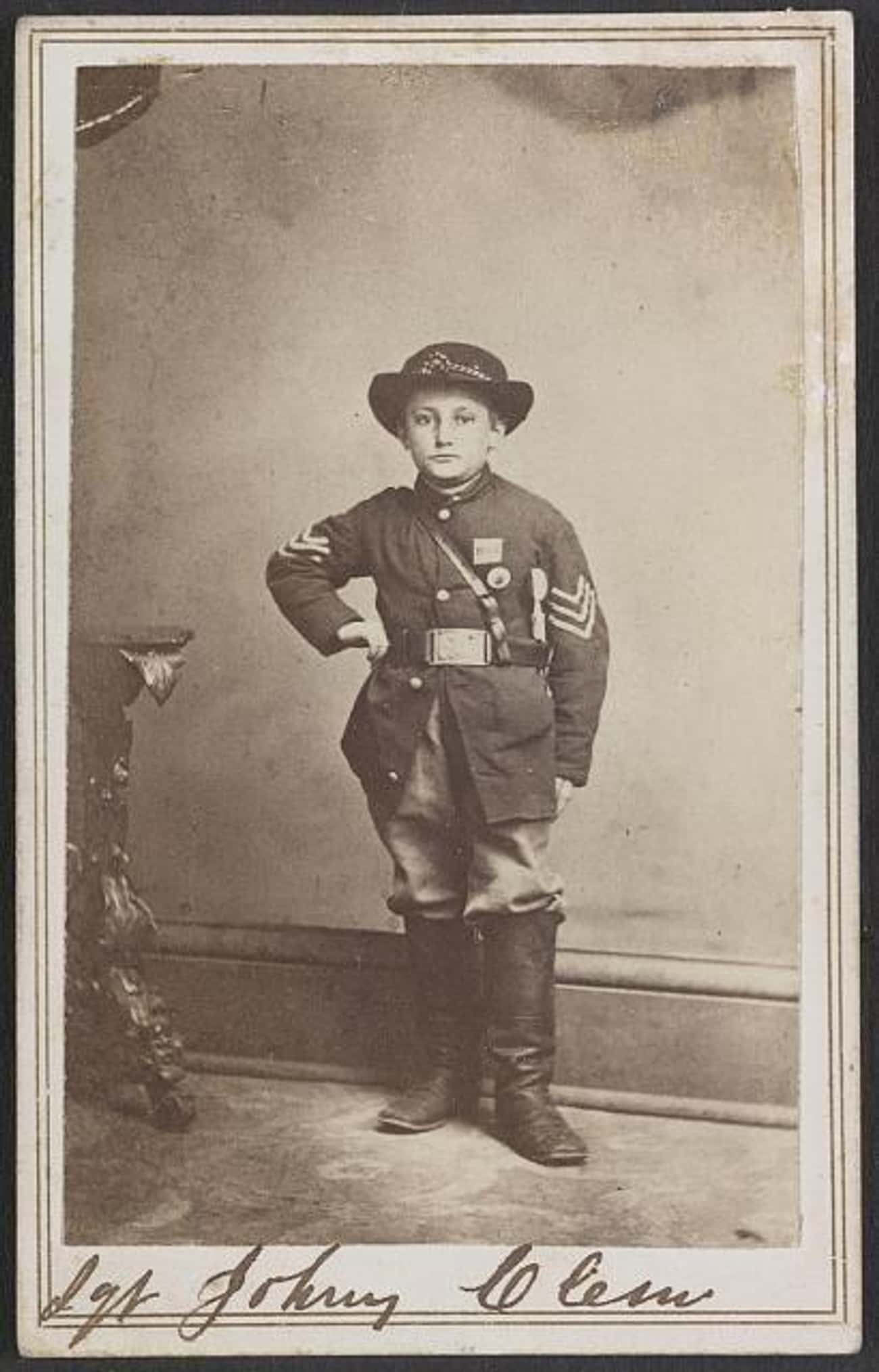 Sgt. Johnny Clem In 1863 At About Age 12