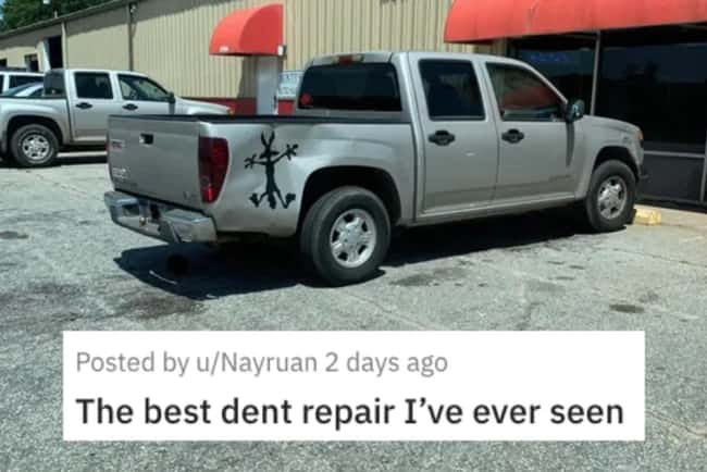 Dent Repair is listed (or ranked) 12 on the list 31 Awesome Pictures That Went Viral In June 2020