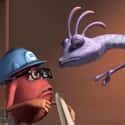 Because Of His Lack Of Ears, Fungus's Glasses Attach To His Helmet on Random Movie Details You Probably Never Noticed In Monsters, Inc.