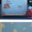 The Wallpaper Randall Blends Into Is Andy's From Toy Story on Random Movie Details You Probably Never Noticed In Monsters, Inc.