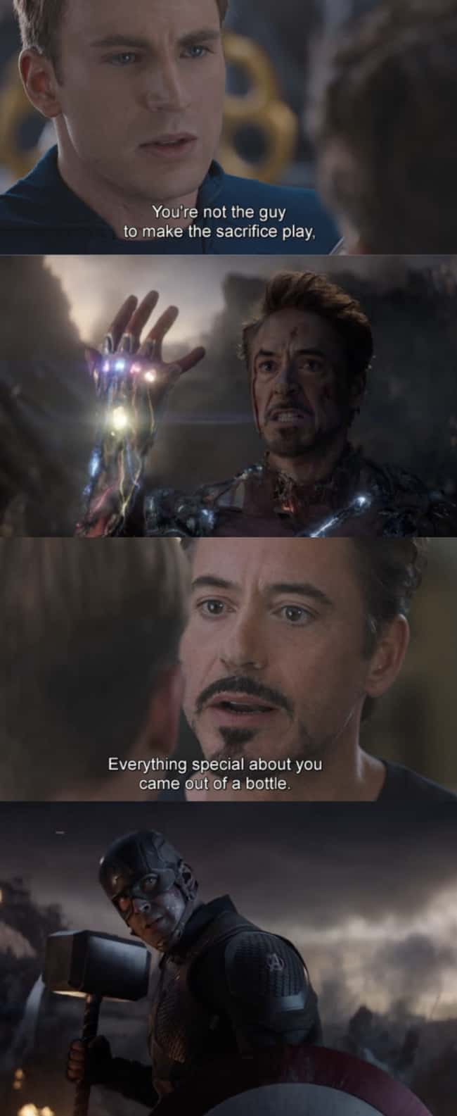 In Endgame, both Steve and Tony's criticisms from Avengers proved wrong.