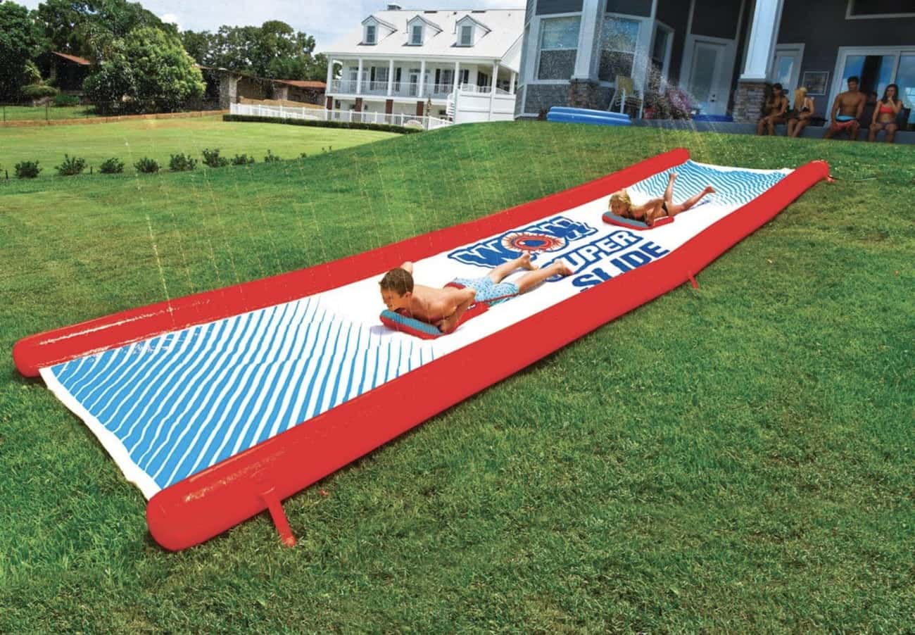 Super Slide With Inflatable Sleds