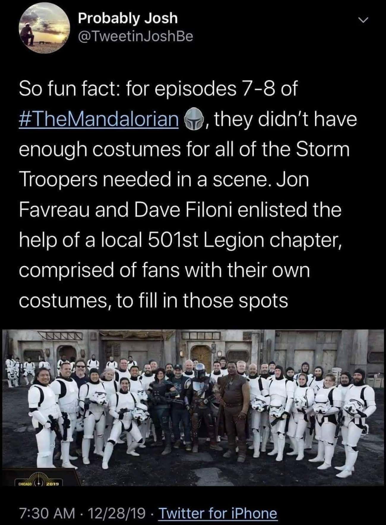 A Local Legion Chapter Filled In When The Show Ran Out Of Trooper Costumes