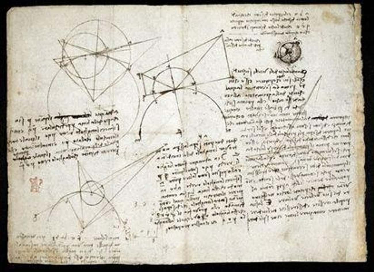 A Notebook Of Leonardo Da Vinci’s, In His Right-To-Left Mirror Writing