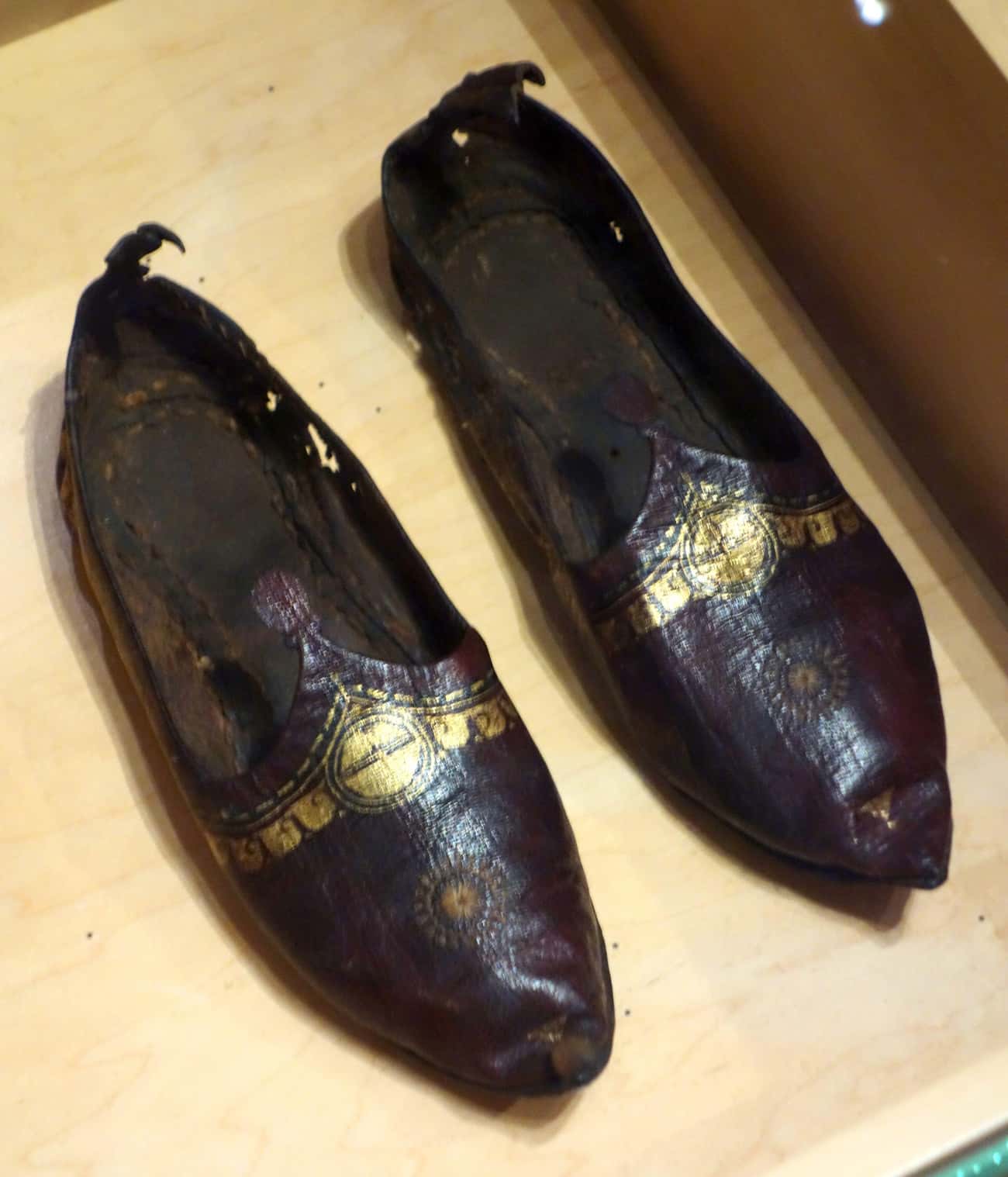 4th Century Red Leather Shoe
