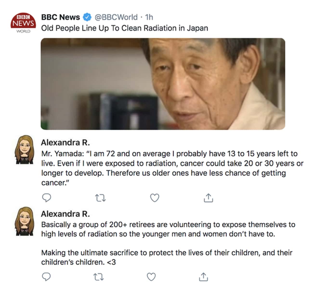 Япония. Японцы старше 70 лет работают в местах с высокой радиацией. People that were exposed to radiation. #4. Japan oldest people.
