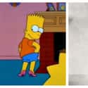When Bart Shows Off How To Walk In Heels, He Mirrors Betty Grable on Random Famous Historical Photos Recreated By 'The Simpsons'