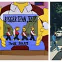  The Be Sharps’ Second Album Mirrors The Beatles’ ‘Abbey Road’ on Random Famous Historical Photos Recreated By 'The Simpsons'