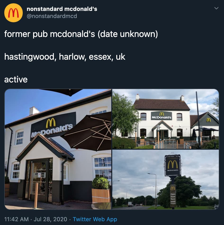 Hastingwood, Harlow, Essex, UK on Random Most Unusual McDonald's Locations From Around World