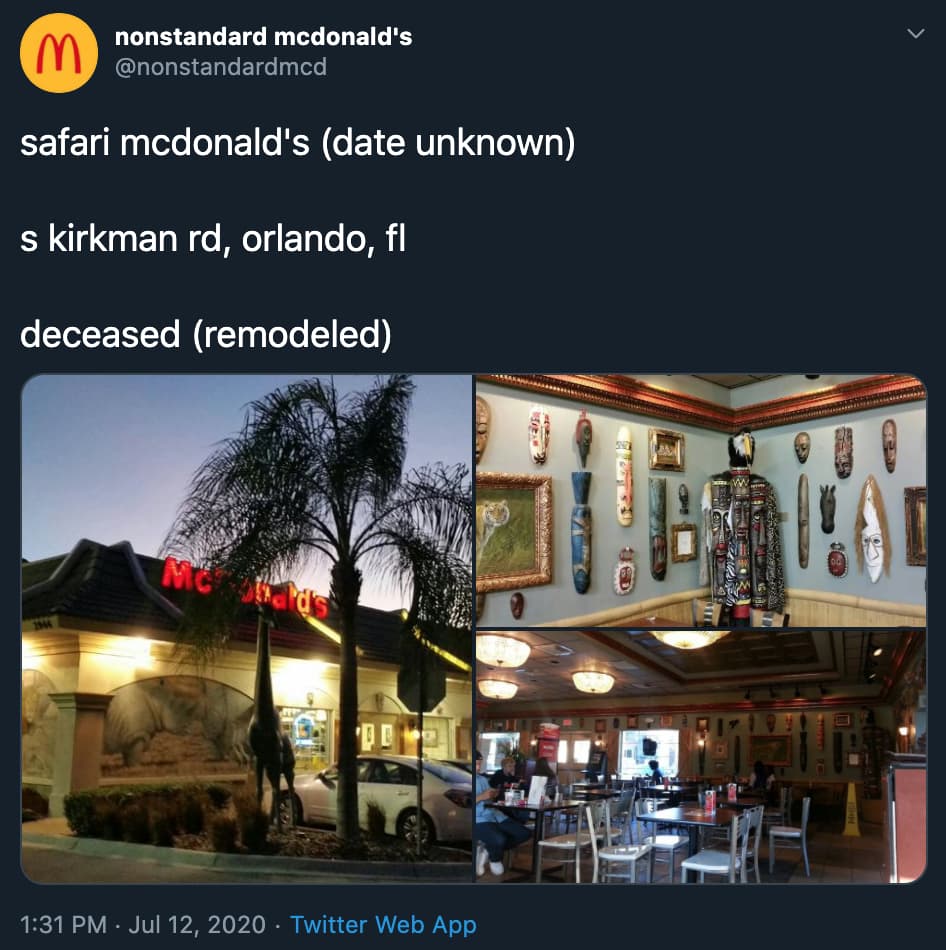 Safari McDonald's, Orlando, FL on Random Most Unusual McDonald's Locations From Around World