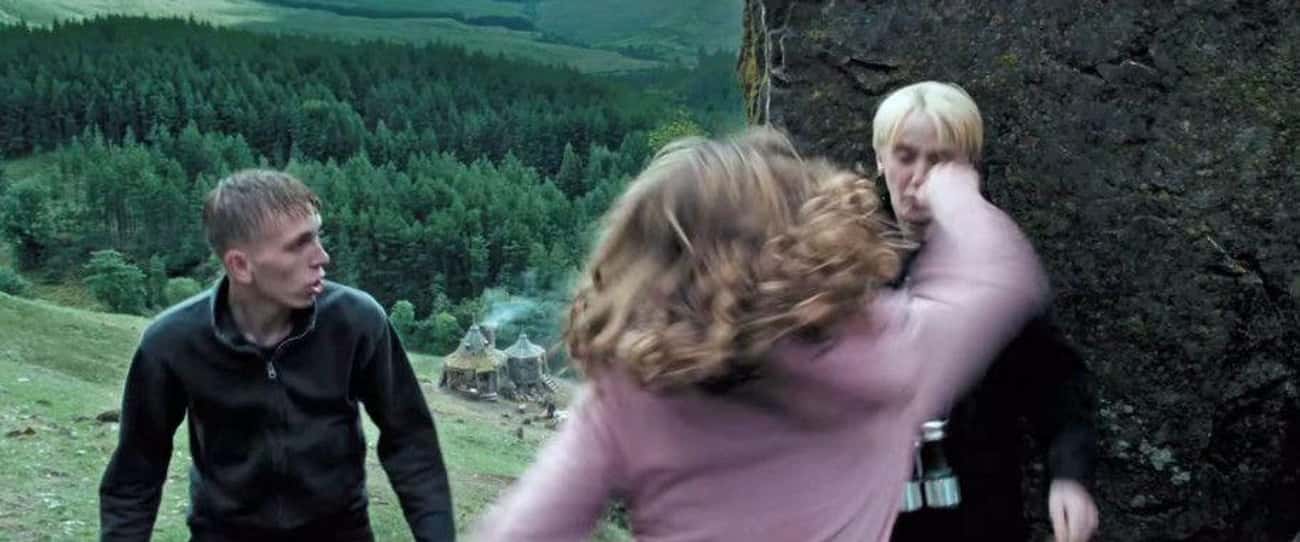In The Scene Where Hermione Punches Malfoy, The Script Called For Her To Only Slap Him