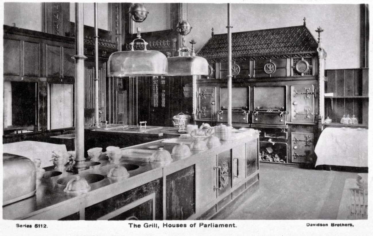 Kitchen In The Houses Of Parliament, Westminster, Early 20th Century
