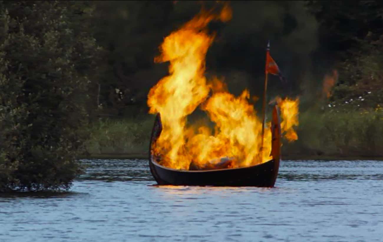 Dead Vikings Were Set Out To Sea In A Burning Ship